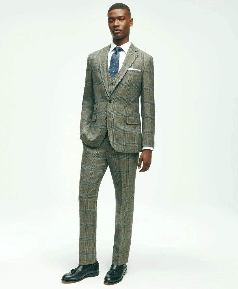Brooks Brothers Slim Fit Wool Twill Prince of Wales Suit Jacket 3