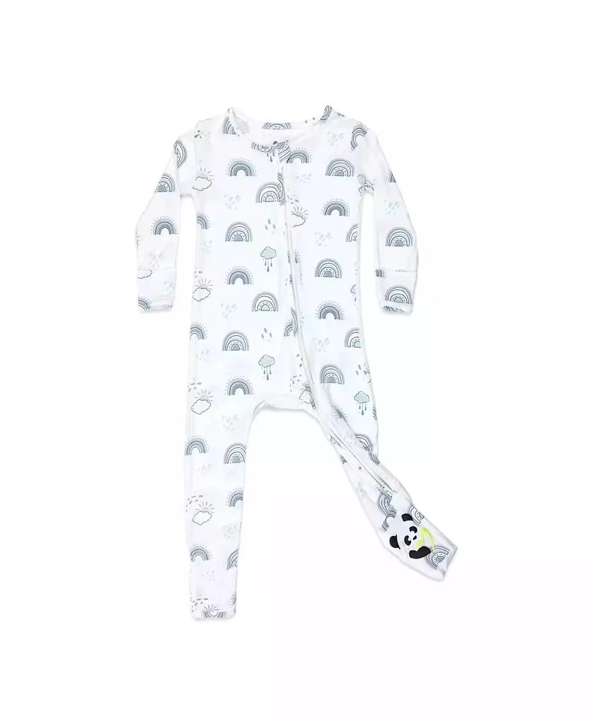 Bellabu Bear Baby Boys or Baby Girls Grey Rainbows Convertible Footie