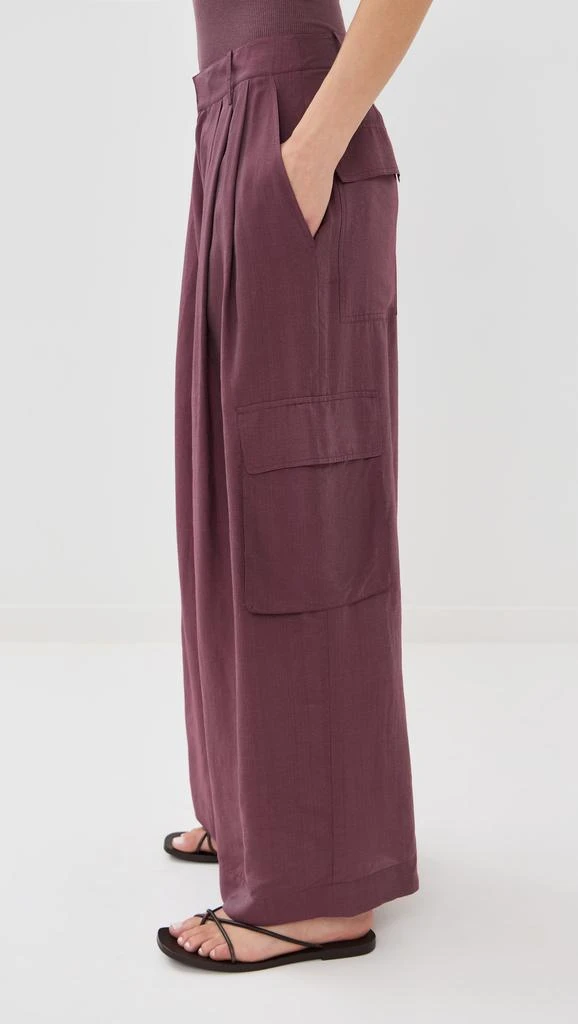 Tibi Silk Voile Cargo Triple Pleat Pants 3