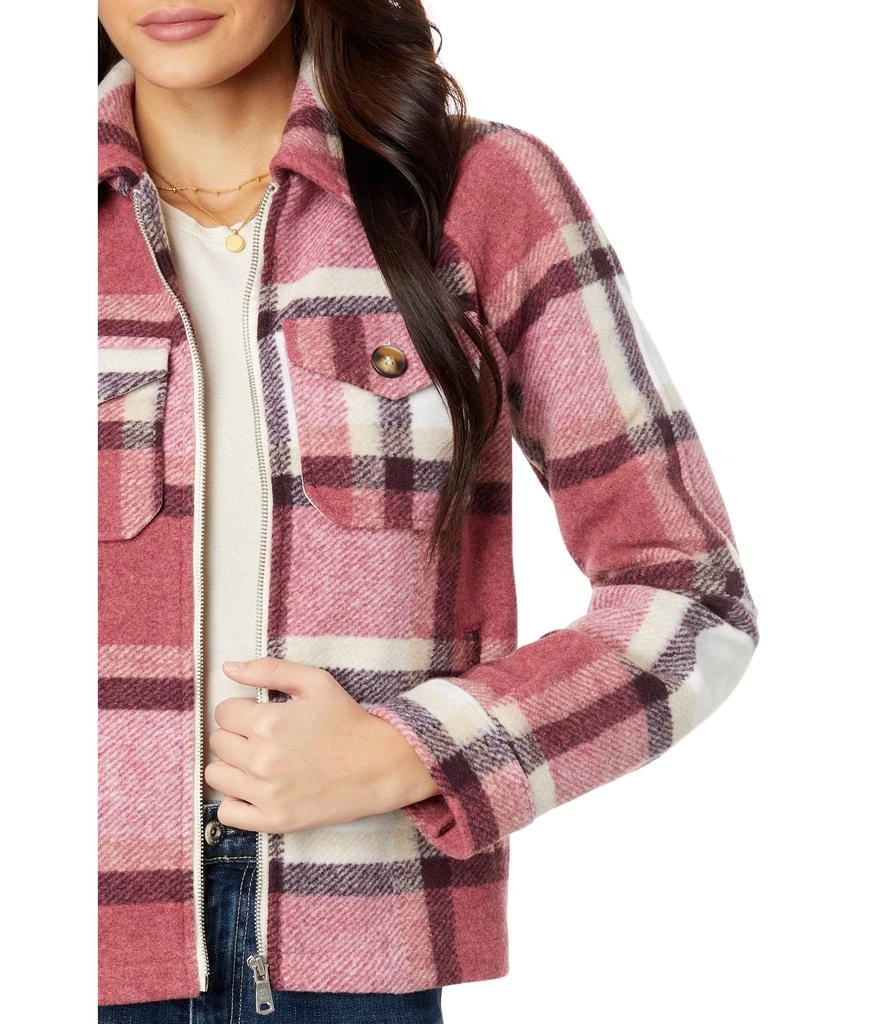 Avec Les Filles Plaid Zip Front Jacket 3