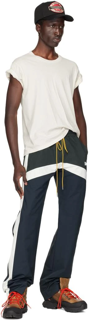 Rhude Navy & Green Motorsport Track Pants 4