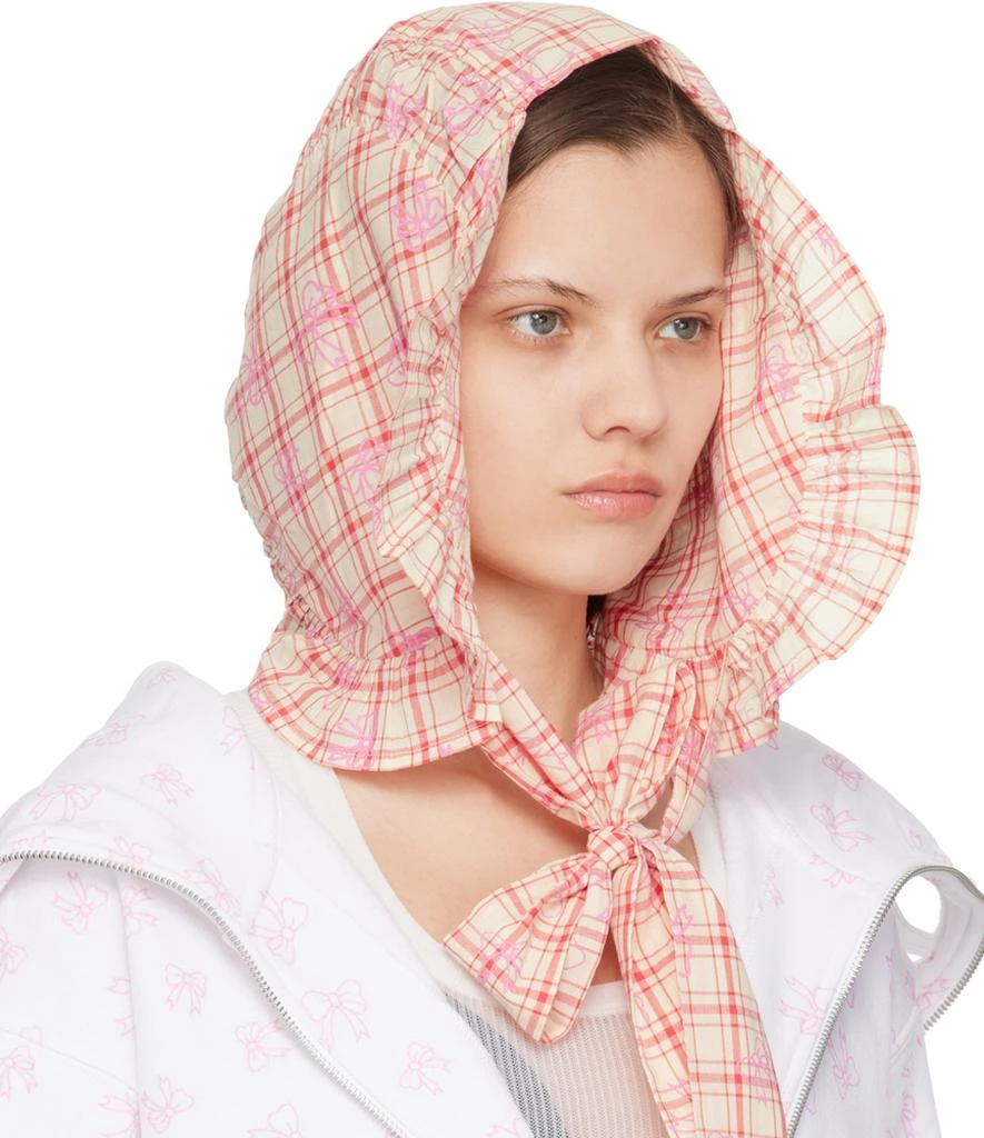 Ashley Williams Beige & Red Check Bonnet 2