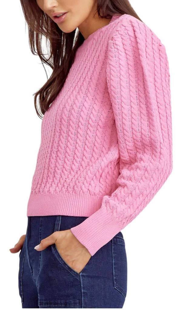 Greylin Suzane Puff Sleeve Sweater In Pink 3
