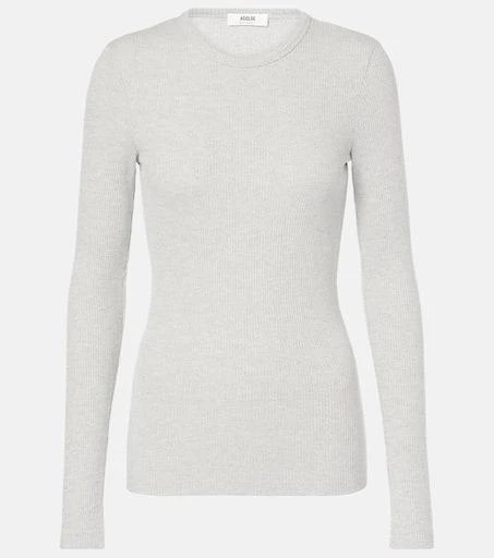 AGOLDE Delphi ribbed-knit jersey top 1