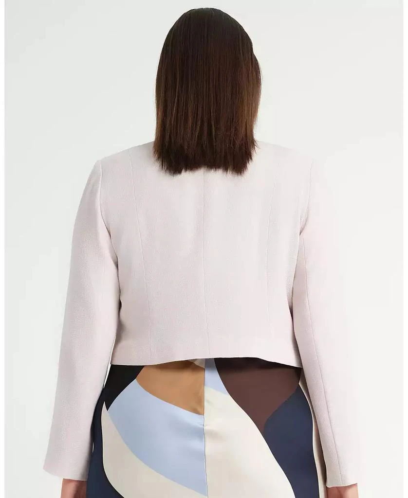 ESTELLE Plus Size Billie Cropped V-neck Jacket 3