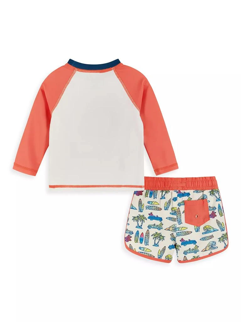 Andy & Evan Baby Boy's, Little Boy's &amp; Boy's Surf Print Rashguard Top &amp; Swim Trunks Set 2