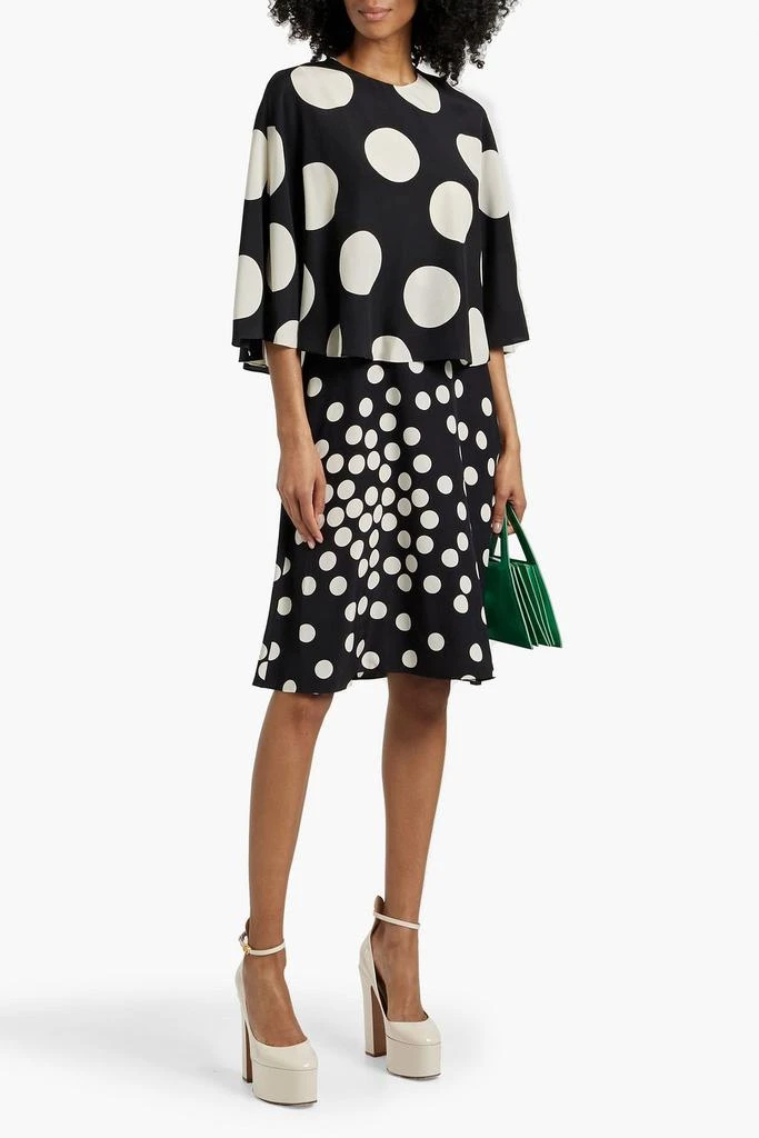 knee length dresses for ladies The Polkadot Midi Dress - White and Black, Medium | Hazel and Olive