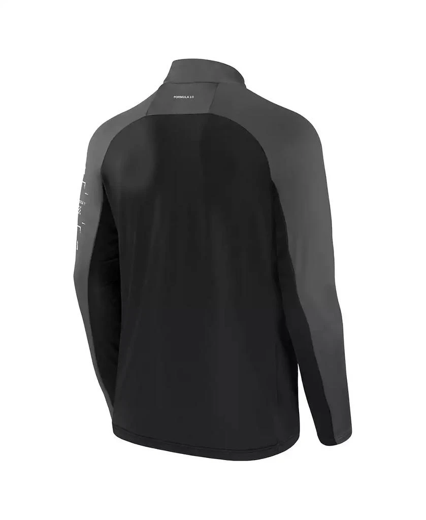 Formula 1 Men's Black/Graphite Tech Stacked Logo Raglan Quarter-Zip Pullover 2