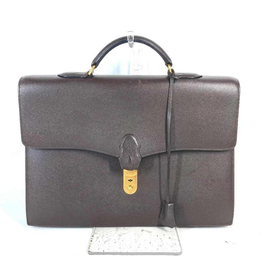 Hermes Leather Briefcase Handbag Tote Bag (Pre-Owned)