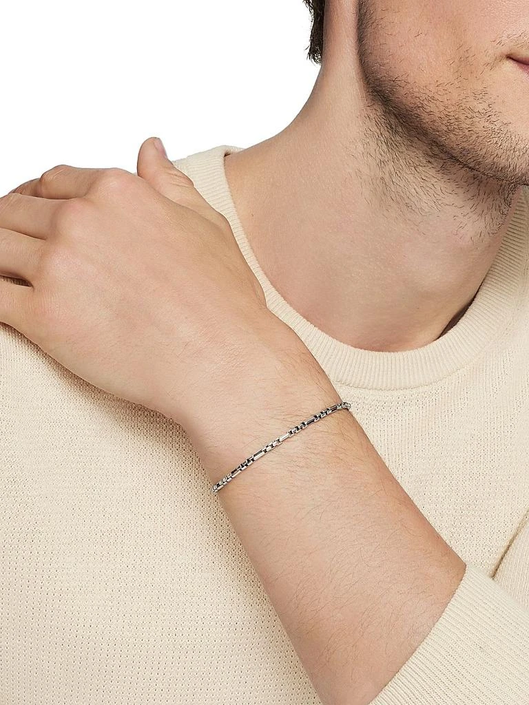 David Yurman Open Station Box Chain Bracelet in Sterling Silver, 3mm 2