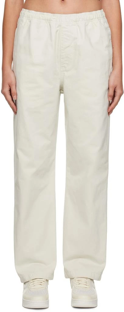 STUSSY White Beach Trousers 1