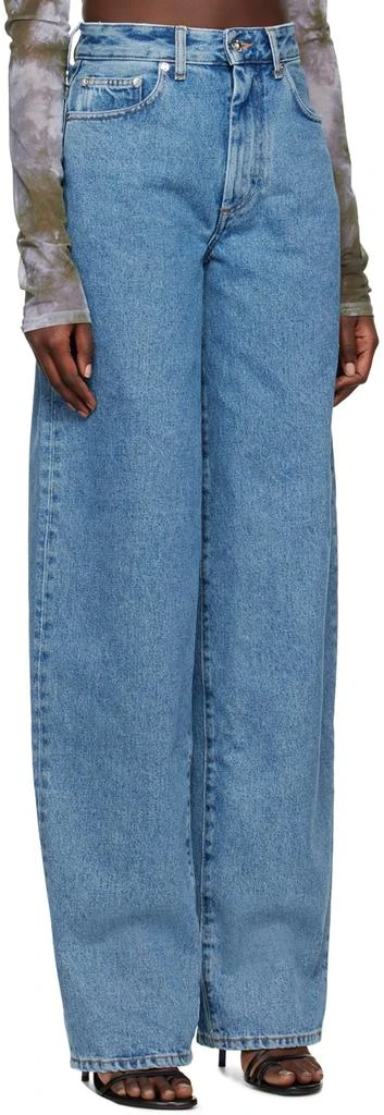 Off-White Blue Wide-Leg Jeans 2