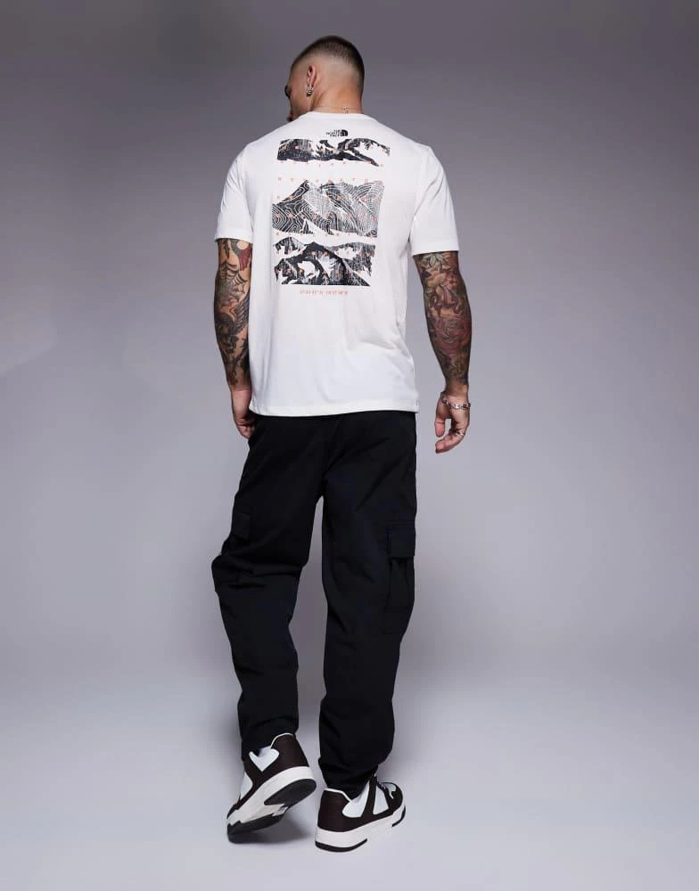 The North Face The North Face Foundation mountain backprint t-shirt in off white 1