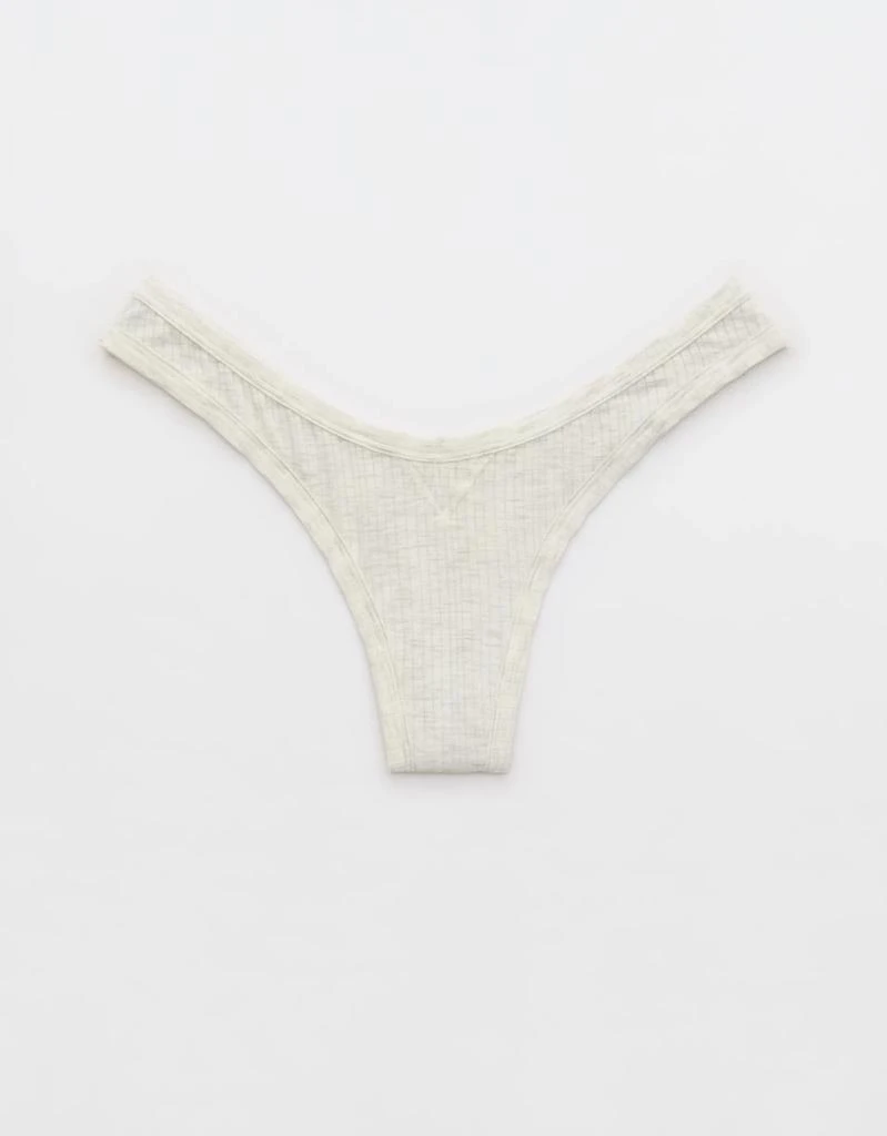 Aerie Superchill Modal Rib Thong Underwear 1