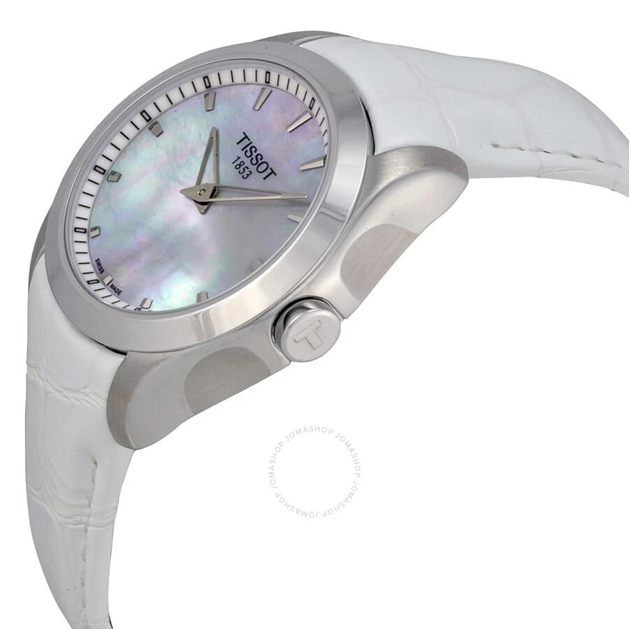 Tissot Couturier Grande Mother of Pearl Dial White Leather Ladies Watch T0352461611100 2