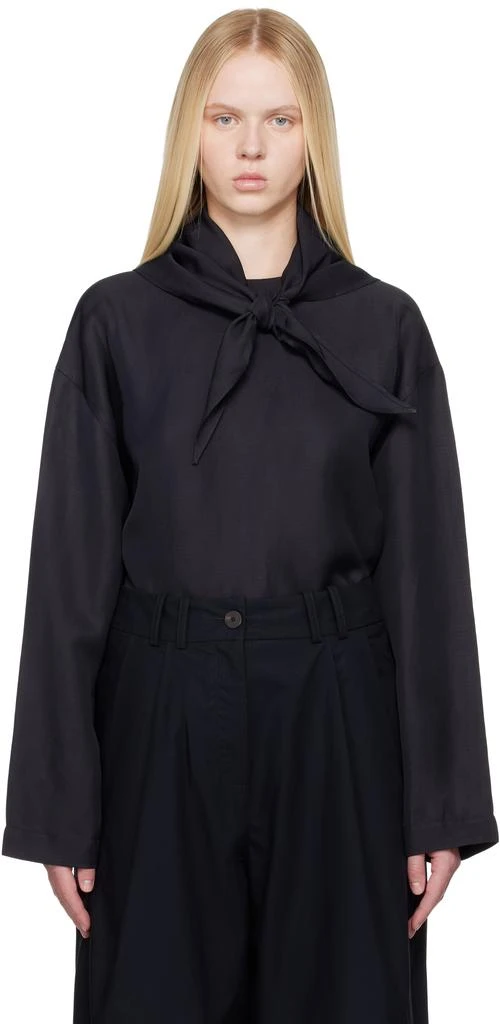 Studio Nicholson Navy Bute Linen Blouse 1