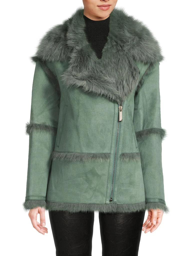 BELLE FARE Faux Fur Trim Jacket 1