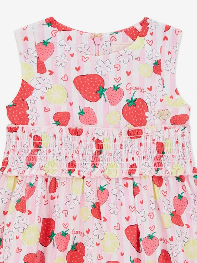GUESS Guess Girls Poplin Sleeveless Strawberry Dress in Pink 3