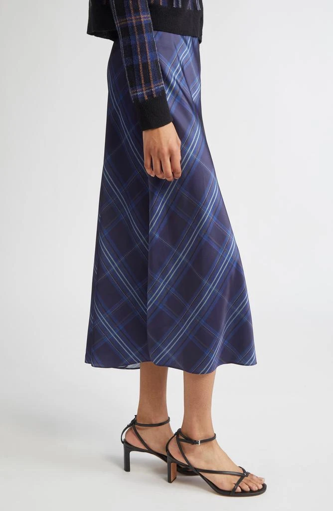Vince Plaid Satin Slipskirt 4