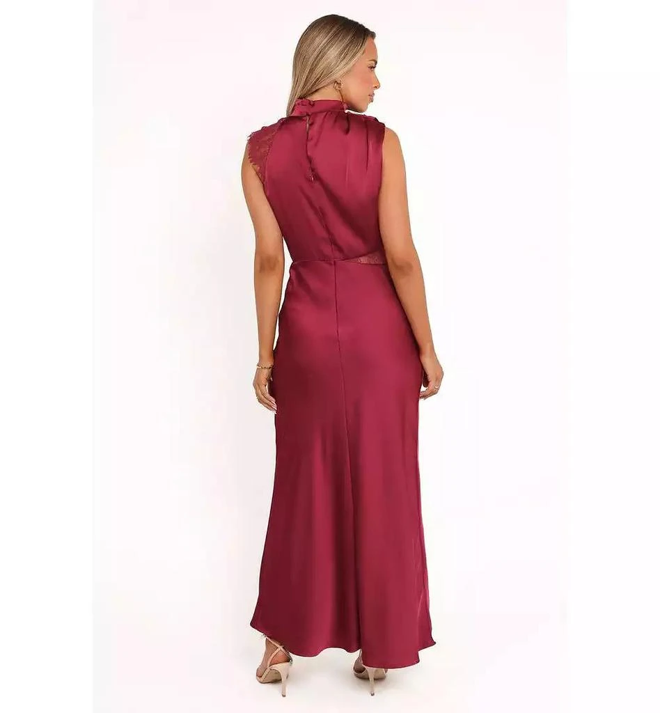 knee length dresses for ladies Totema Lace Halter Maxi Dress | Black | Womens main image 1