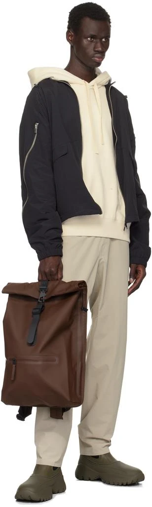 RAINS Brown Rolltop Rucksack Backpack 4