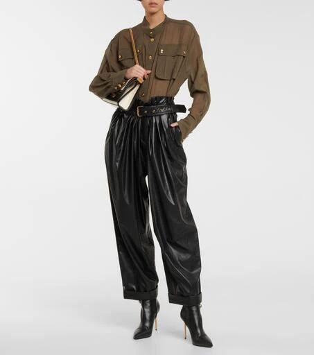 Balmain High-rise paperbag pants 2