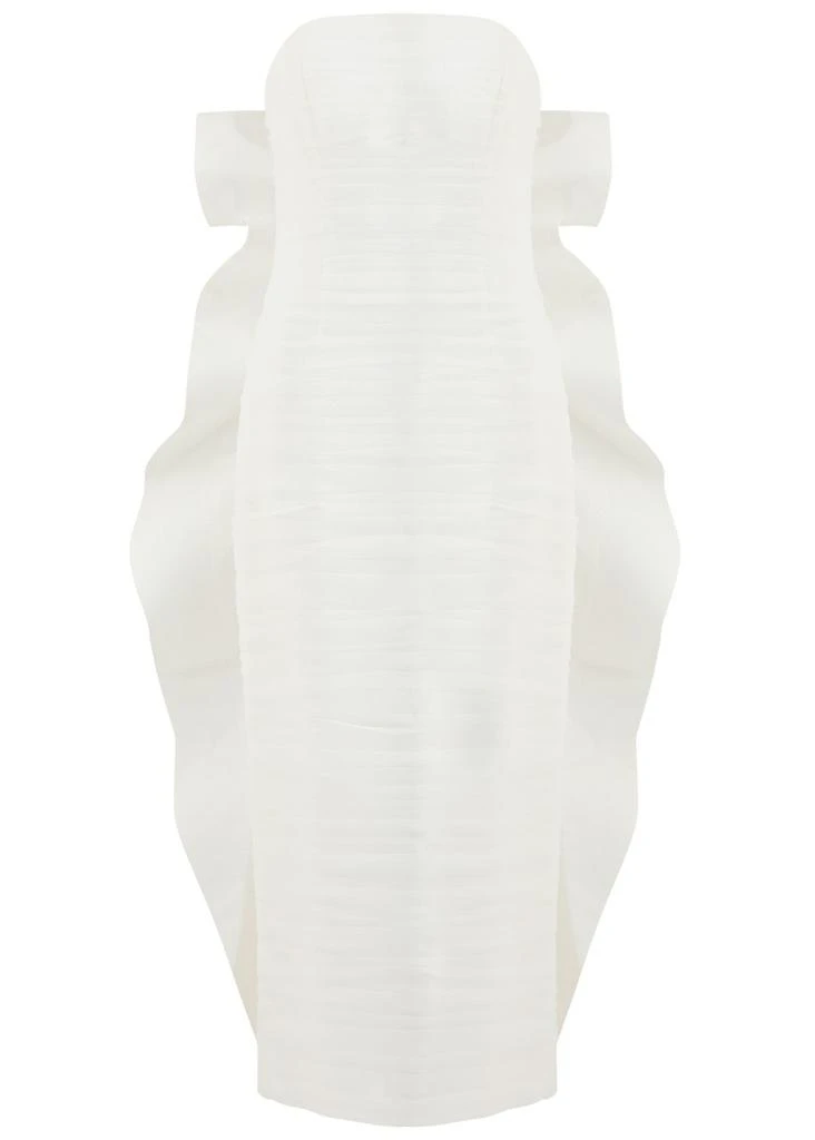 REBECCA VALLANCE Lily strapless ruched midi dress  1