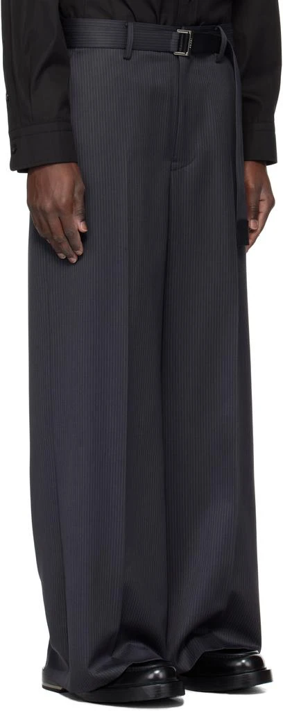 Sacai Black Doeskin Trousers 2