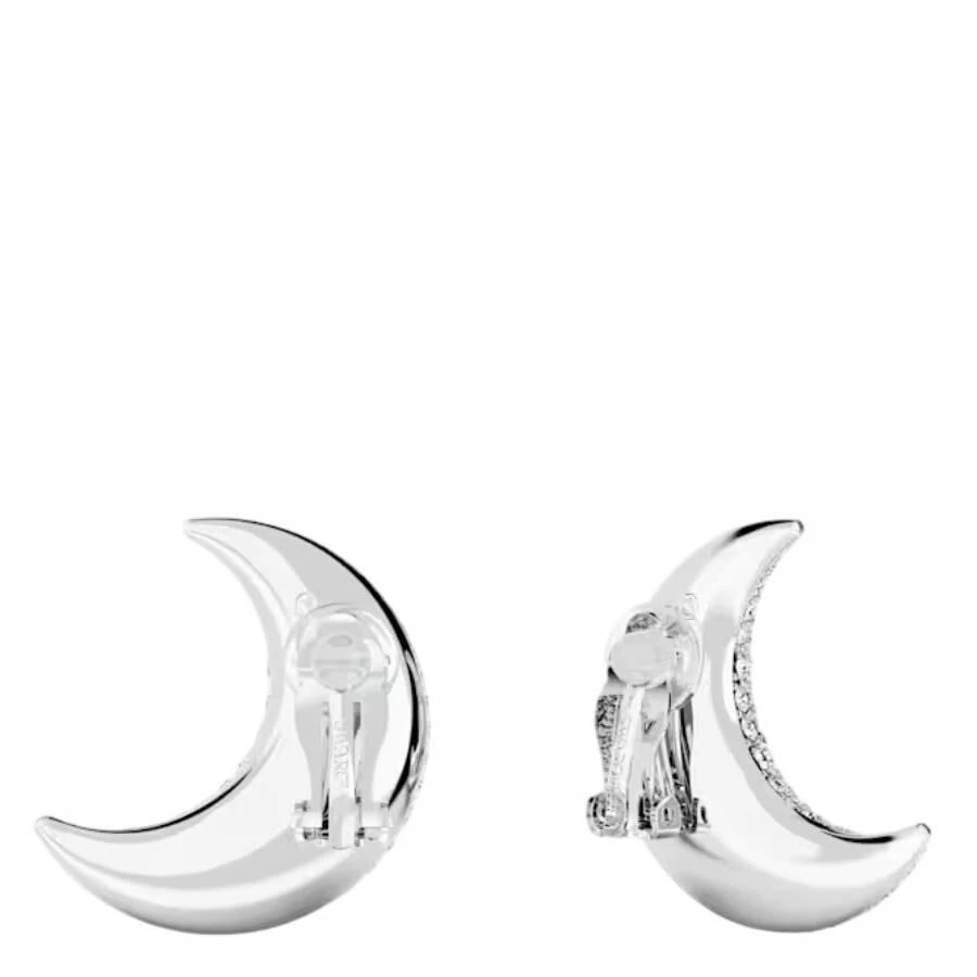 Swarovski Moon Rhodium Plated Luna Clip Earrings 2