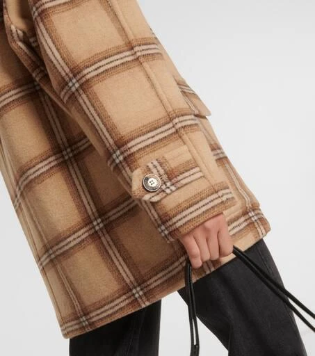 Isabel Marant Checked wool blend coat 7