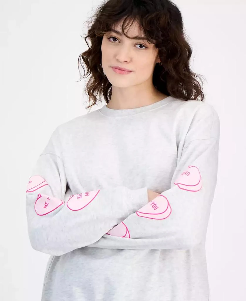 Ultra Flirt Juniors' Convo Hearts Crewneck Sweatshirt 3