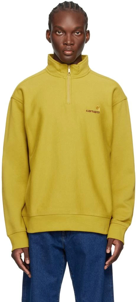 Carhartt WIP Yellow American Script Sweatshirt 1