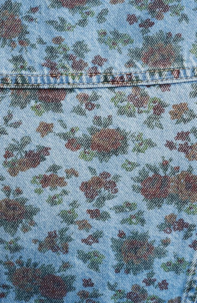 PTCL Fae Floral Print Crop Denim Vest 5