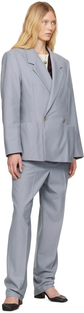 Lemaire Blue Double Breasted Tailored Blazer 4