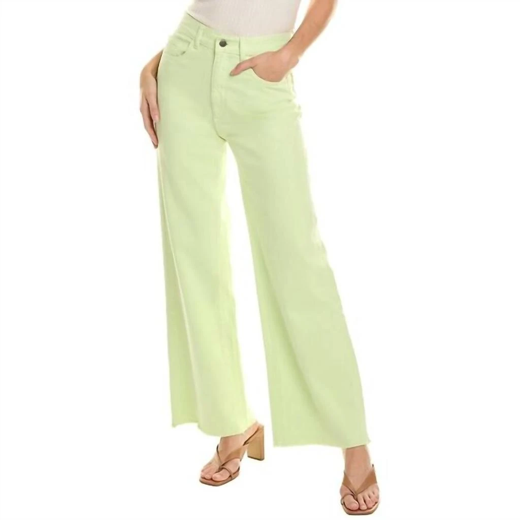 DL1961 - Women's Hepburn Wide Leg In Limeade 1