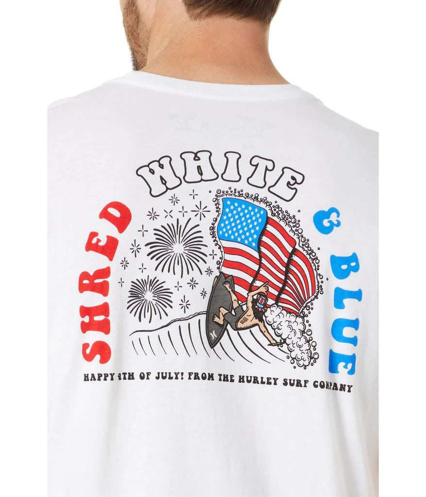 Hurley Shred White & Blue Short Sleeve Tee 3