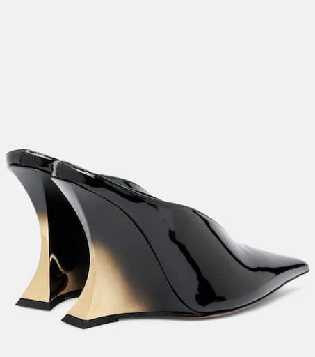 Paris Texas Nina 105 patent leather wedge mules 3