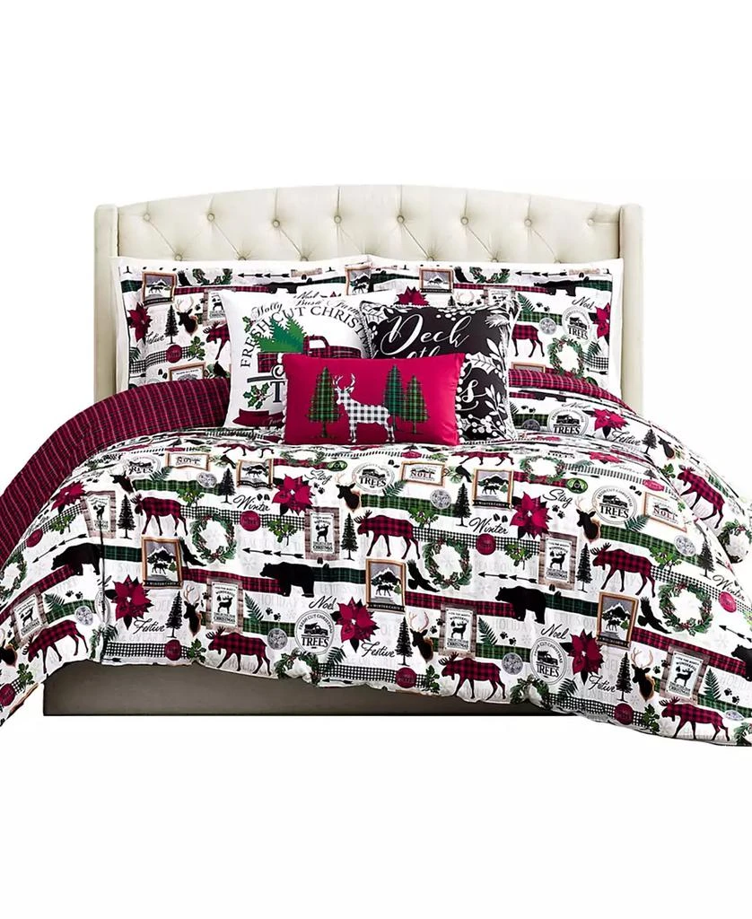 SOUTHSHORE FINE LINENS Merry Town Christmas Reversible 6-Pc. Comforter Set 4
