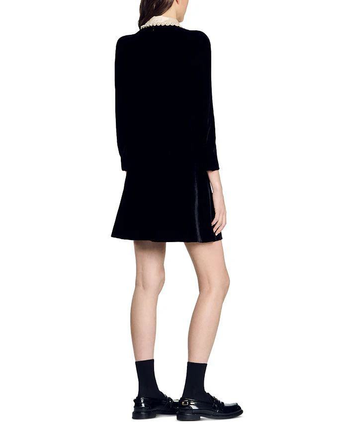 Sandro Paola Velvet Dress 3