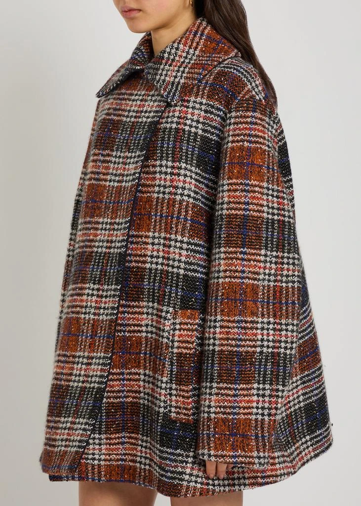 Missoni Double-breasted tartan wool-blend peacoat 2