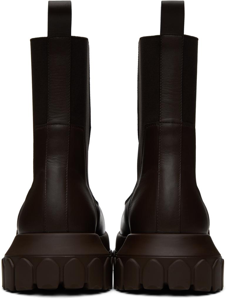 Rick Owens Brown Beatle Bozo Tractor Boots