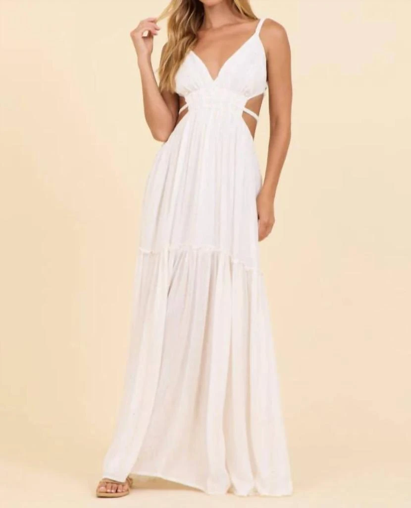 Surf Gypsy Surf Gypsy - Open Back Scrunch Maxi Dress 1