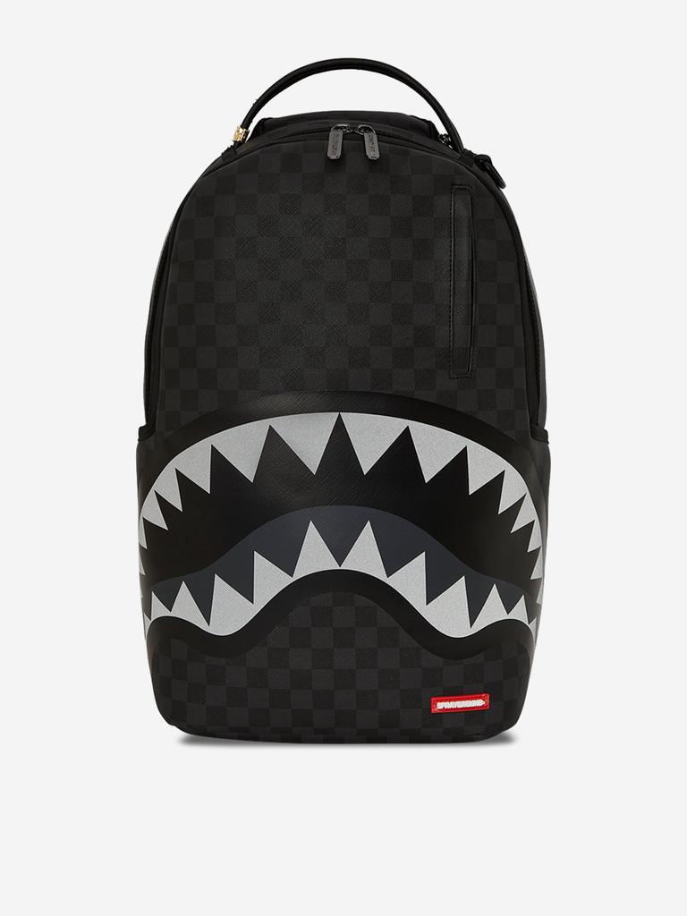 SprayGround Kids Lights Out Sharks In Paris Backpack in Black (45.72cm)