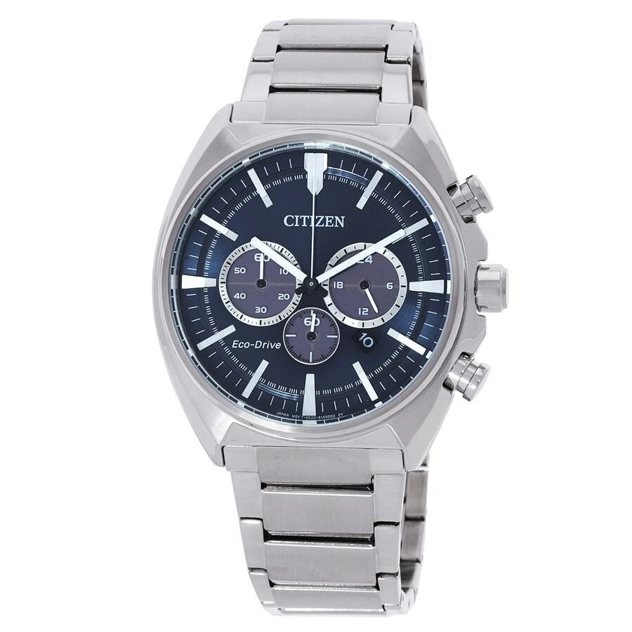 Citizen Chronograph Eco-Drive Blue Dial Men display picture 3