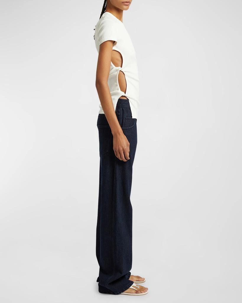 Christopher Esber Twisted Cutout Side Asymmetric T-Shirt 5