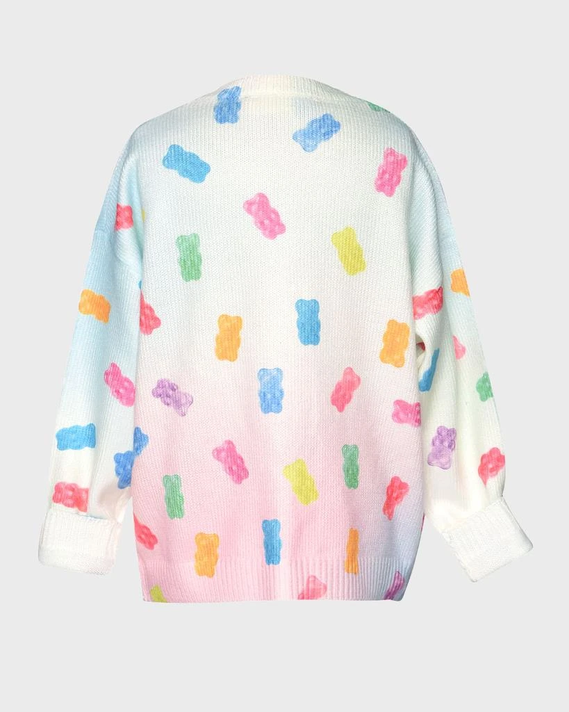 Hannah Banana Girl's Multicolor-Print Gummy Bear Sweater, Size 2T-10 4