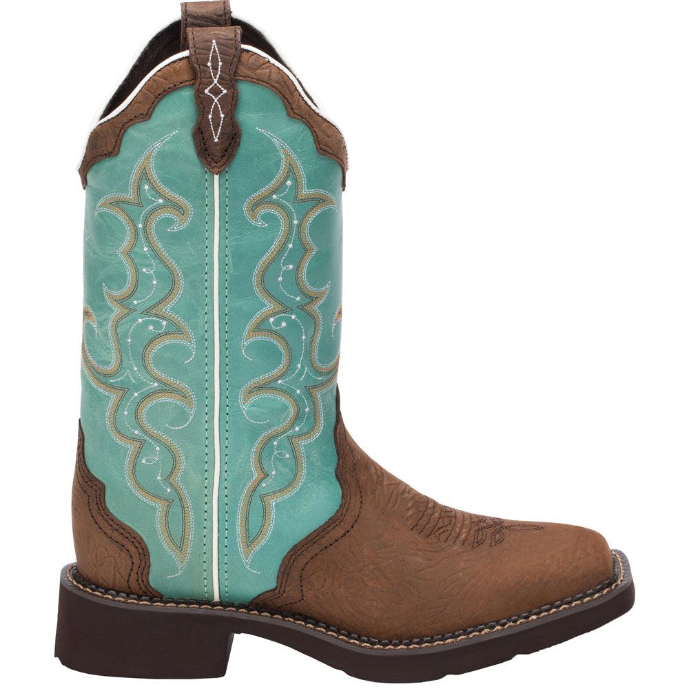 Justin Boots Raya Embroidered Square Toe Cowboy Boots