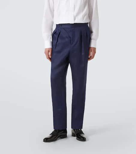Brunello Cucinelli Double-breasted linen tuxedo 5