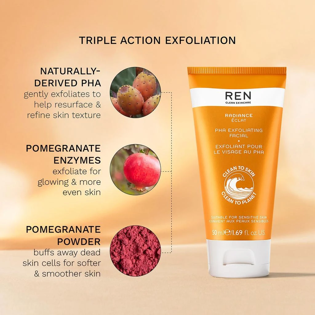 REN Clean Skincare REN Clean Skincare Radiance PHA Exfoliating Facial 50ml 3