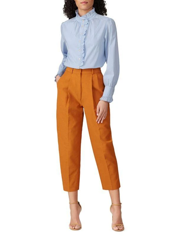 Equipment Highneck Ruffle Trim Shirt 3